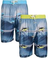 black printed boys' trunks - quad seven clothing logo