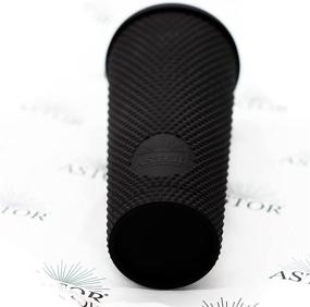 img 1 attached to Astor Matte Black Studded Cup with Tumbler Lid and Straw - Venti 24 oz Cold Cups