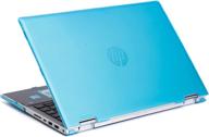 💠 mcover hard shell case for 2021 14-inch hp pavilion x360 14-dwxxxx series convertible laptop (not compatible with other hp pavilion models) - aqua color logo