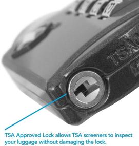img 2 attached to 🔒 Замки для багажа с одобрением TSA - 2 штуки 4-цифровых стальных комбинированных замка - Замок для путешествий для чемоданов и багажа - Черный