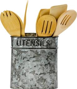 img 1 attached to Boston Warehouse Rustic Galvanized Kitchen Utensil Holder