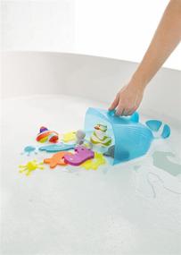 img 2 attached to Boon WHALE POD Mini Scoop: Efficient Toddler Bath Toy Storage & Drain Organizer, Blue