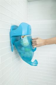 img 1 attached to Boon WHALE POD Mini Scoop: Efficient Toddler Bath Toy Storage & Drain Organizer, Blue