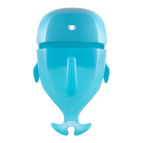 img 4 attached to Boon WHALE POD Mini Scoop: Efficient Toddler Bath Toy Storage & Drain Organizer, Blue