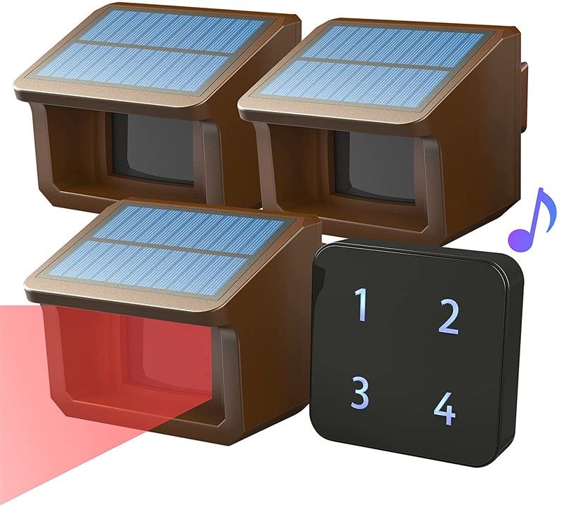 driveway alarm system- solar driveway alarms- 3 adjustable sensitivities-fully weatherproof outdoor motion sensor&amp 로고