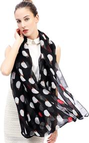 img 1 attached to Lina &amp; Lily Adorable Hedgehog Print Infinity Loop Women's Scarf Lightweight