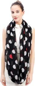 img 2 attached to Lina &amp; Lily Adorable Hedgehog Print Infinity Loop Women's Scarf Lightweight