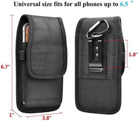 img 3 attached to 📱 Njjex Cell Phone Holster: Ultimate Belt Clip Holder for iPhone 13 Pro Max, Samsung Galaxy S21 Ultra, and More!