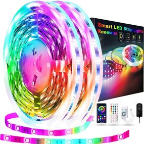 img 4 attached to 🎉 REEMEER 65.6ft LED Lights for Bedroom, Music Sync Color Changing LED Lights with App Control and Remote, LED Light Strips for Party and Home Decoration