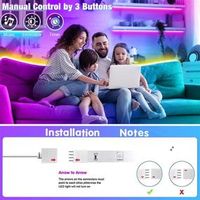 img 1 attached to 🎉 REEMEER 65.6ft LED Lights for Bedroom, Music Sync Color Changing LED Lights with App Control and Remote, LED Light Strips for Party and Home Decoration