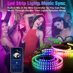 img 3 attached to 🎉 REEMEER 65.6ft LED Lights for Bedroom, Music Sync Color Changing LED Lights with App Control and Remote, LED Light Strips for Party and Home Decoration