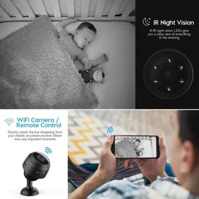 img 3 attached to 📹 WiFi Mini Hidden Spy Camera Wireless Video Cam Full HD 1080P Night Vision Motion Sensor SD Card Support for iPhone Android Video Detection Security Nanny Surveillance