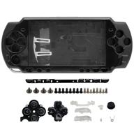ostent full housing shell faceplate case replacement parts for black sony psp 2000 console logo