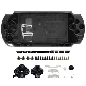 img 4 attached to OSTENT Full Housing Shell Faceplate Case Replacement Parts for Black Sony PSP 2000 Console