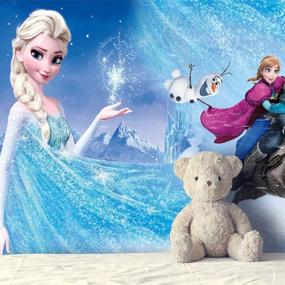 img 1 attached to 🏰 Nidezon Elsa Backdrop - Stunning Frozen-themed Wall Decor for Unforgettable Birthday Parties - 5ft x 3ft Ice and Snow Photography Banner with Ice Castle Background