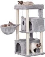 hey-brother cat tree: multi-level condo with sisal scratching posts, plush condos, and big perches logo