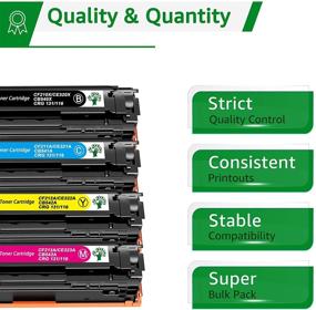 img 3 attached to 🖨️ GREENSKY Compatible Toner Cartridge 4-Pack for HP 125A CM1312 CP1215 CP1515n Printers - Black, Cyan, Yellow, Magenta