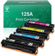 🖨️ greensky compatible toner cartridge 4-pack for hp 125a cm1312 cp1215 cp1515n printers - black, cyan, yellow, magenta logo