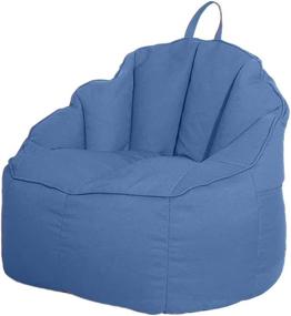 img 2 attached to 🐻 Waterproof Animal Storage Bean Bag Chair Sofa Cover for Kids (29.5''x 27.5''x 27.5'', Navy Blue)