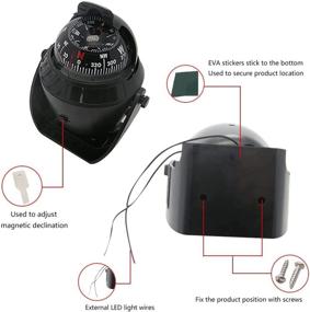 img 2 attached to 🧭 High-Precision Adjustable LED Boat Compass: Navigate with Ease Day or Night