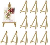 🖼️ set of 12 shapenty 6 inch mini natural wood art craft photo business card canvas oil painting drawing display easels table number tripod holders stands logo