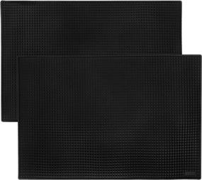 img 4 attached to 🖤 Premium Black Bar Mats 2 Pack for Professional Use