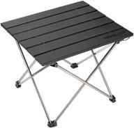 lightweight folding camping table - portable beach side table with bag - collapsible picnic table for outdoor cooking, backpacking, rv folding, travel - aluminum mini camp tables логотип