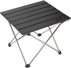 img 4 attached to Lightweight Folding Camping Table - Portable Beach Side Table with Bag - Collapsible Picnic Table for Outdoor Cooking, Backpacking, RV Folding, Travel - Aluminum Mini Camp Tables