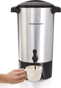 img 3 attached to Hamilton Beach Silver Coffee Urn and Hot Beverage Dispenser: Brew Up to 45 Cups of Delicious Joe!