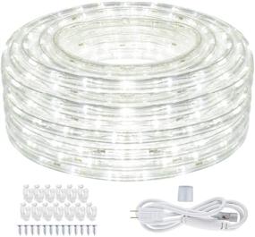 img 4 attached to 🔌 SHGPODA 66ft/20m 720 LEDs Rope Lights - Cool White, Indoor/Outdoor LED String Lights for Garden, Patio, Wedding Party - Waterproof & Plugin 110V