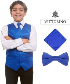 img 3 attached to Vittorino Formal Tuxedo Bowtie Handkerchief Boys' Clothing for Suits & Sport Coats