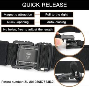 img 3 attached to DEYACE Tactical Military Magnetic Quick Release Men's Accessories and Belts