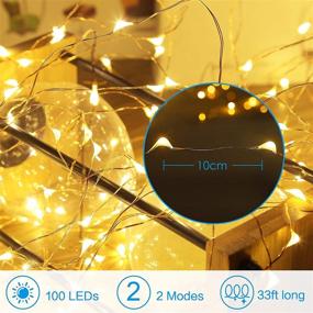 img 3 attached to 🌟 AMIR Upgraded Fairy String Lights: 100 LED 33FT Starry Lights for Garden Wedding Christmas - Waterproof Decorative Lights (2 Pack)