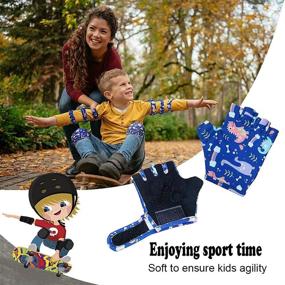 img 3 attached to 🛹 Protective Gear Set: Adicop Soft Kids Knee Pad Elbow Pads for 3-8 Year Old Girls and Boys - Ideal for Skateboarding, Cycling, Skate Biking