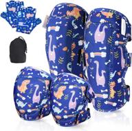 🛹 protective gear set: adicop soft kids knee pad elbow pads for 3-8 year old girls and boys - ideal for skateboarding, cycling, skate biking logo