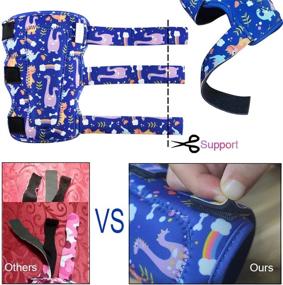 img 2 attached to 🛹 Protective Gear Set: Adicop Soft Kids Knee Pad Elbow Pads for 3-8 Year Old Girls and Boys - Ideal for Skateboarding, Cycling, Skate Biking