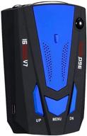 🚗 kqiang car radar detector - 360° gps speed police safe - 16 band voice alert laser - ideal for cars (blue) logo