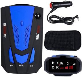 img 3 attached to 🚗 Kqiang Car Radar Detector - 360° GPS Speed Police Safe - 16 Band Voice Alert Laser - Ideal for Cars (Blue)