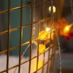 img 1 attached to 🍁 Magical Maple Leaf Pumpkin String Lights: Festive 20 LED Fairy Curtain Lights for Stunning Indoor/Outdoor Christmas Decoration - Battery Operated