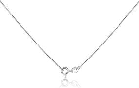 img 4 attached to 📿 SAKAIPA 0.6mm Box Chain - 925 Sterling Silver Necklace with Spring Clasp - Italian Chain Necklace - Super Thin & Strong - Available in 16/18/20/22/24 Inch Lengths