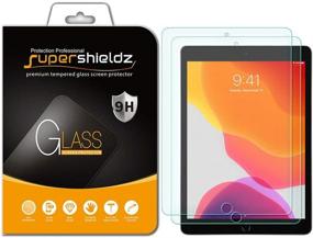 img 4 attached to 📱 (2 упаковки) Защитная пленка Supershieldz Anti Glare (матовая) для экрана Apple New iPad 10.2 дюйма (9/8/7 поколение, 2021/2020/2019) - закаленное стекло, антицарапинная, без пузырей