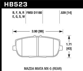 img 1 attached to Тормоза Hawk Performance HB523N 539 Plus