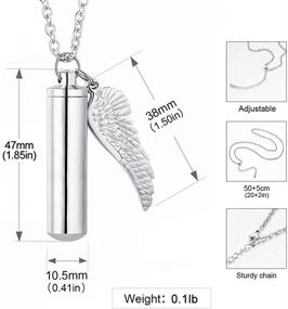 img 2 attached to Cremation Necklace Cylinder Eternity Stainless