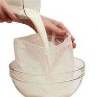 🥛 premium 200 micron fine mesh nut milk bag - food grade nylon cheesecloth for almond milk, soy milk, yogurt, and juice - cold brew coffee filter - 10" x 12" - extra thick (1) logo