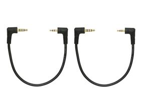 img 4 attached to 🎧 SinLoon (1-Pair) 2.5mm to 3.5mm Audio Cable 7.8in Headphone Aux Cord - Compatible for Bose QC25, QC35, iPhone, iPad, Smartphones, Tablets, Players - with Microphone (2.5 to 3.5)