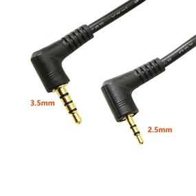 img 1 attached to 🎧 SinLoon (1-Pair) 2.5mm to 3.5mm Audio Cable 7.8in Headphone Aux Cord - Compatible for Bose QC25, QC35, iPhone, iPad, Smartphones, Tablets, Players - with Microphone (2.5 to 3.5)