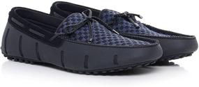 img 3 attached to 👞 Black Woven Loafers for Men by Swims