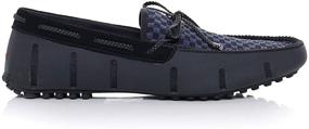 img 2 attached to 👞 Black Woven Loafers for Men by Swims
