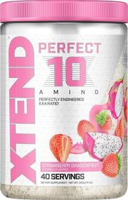 img 1 attached to 🍓 Топливо Гидратация и Восстановление с порошком XTEND Perfect 10 Amino EAA - вкус Клубники и Питахайи | 40 подач