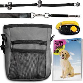 img 4 attached to AMZpets Dog Training Set: Clicker, Treat Pouch, Door Bells, Whistle 🐶 - Complete Puppy Starter Kit for Command Training, Bark Control, and Potty Training